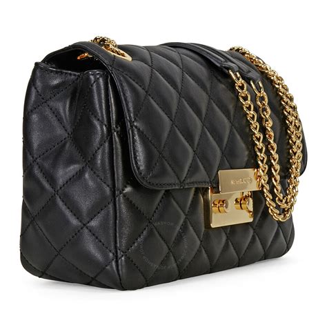 michael kors black quilted purse|michael kors soho large bag.